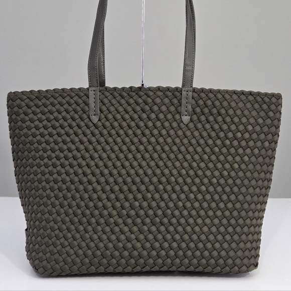 Naghedi Olive Green Woven Tote - Picture 8 of 13